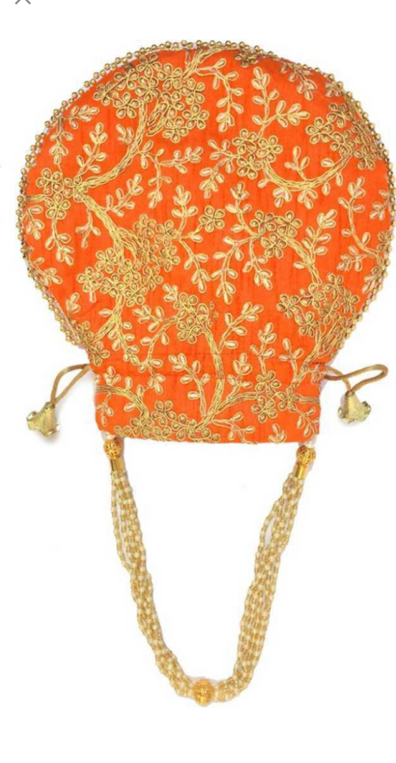 Hand work fabric festive bags