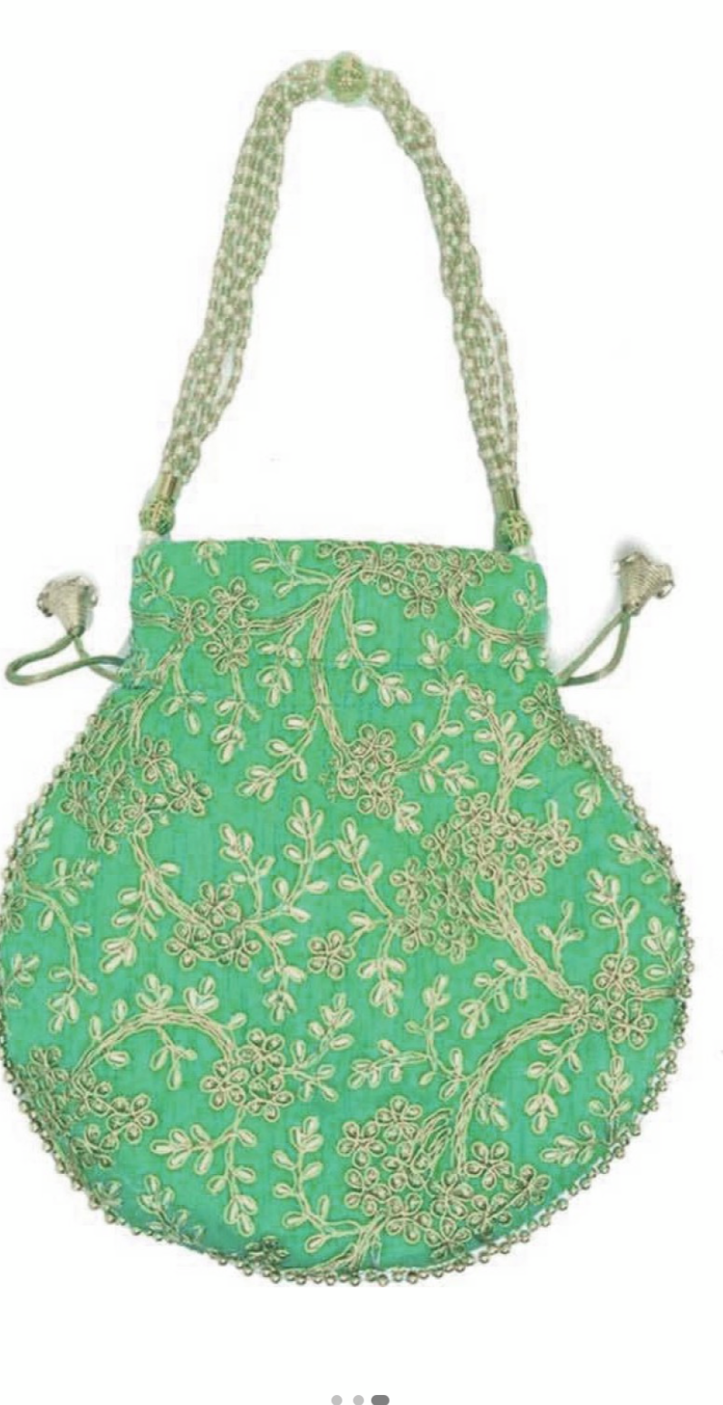 Hand work fabric festive bags