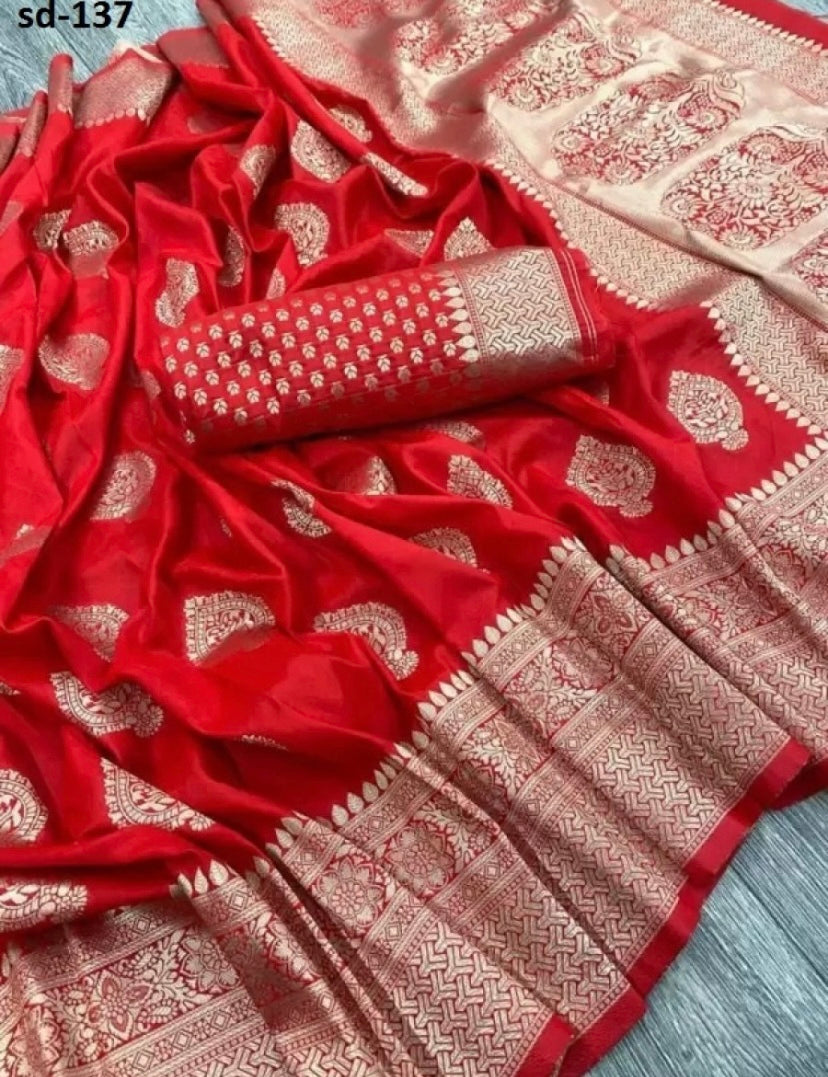 Saree Red banarsi saree