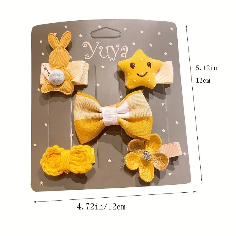 Hair Clip Hand Made Plush Cartoon for girls Set Non-slip . Berlin