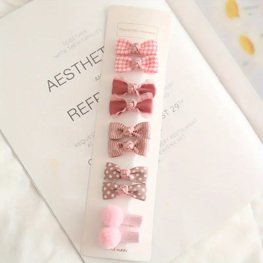 Pink Hair Clips, 5 Pair