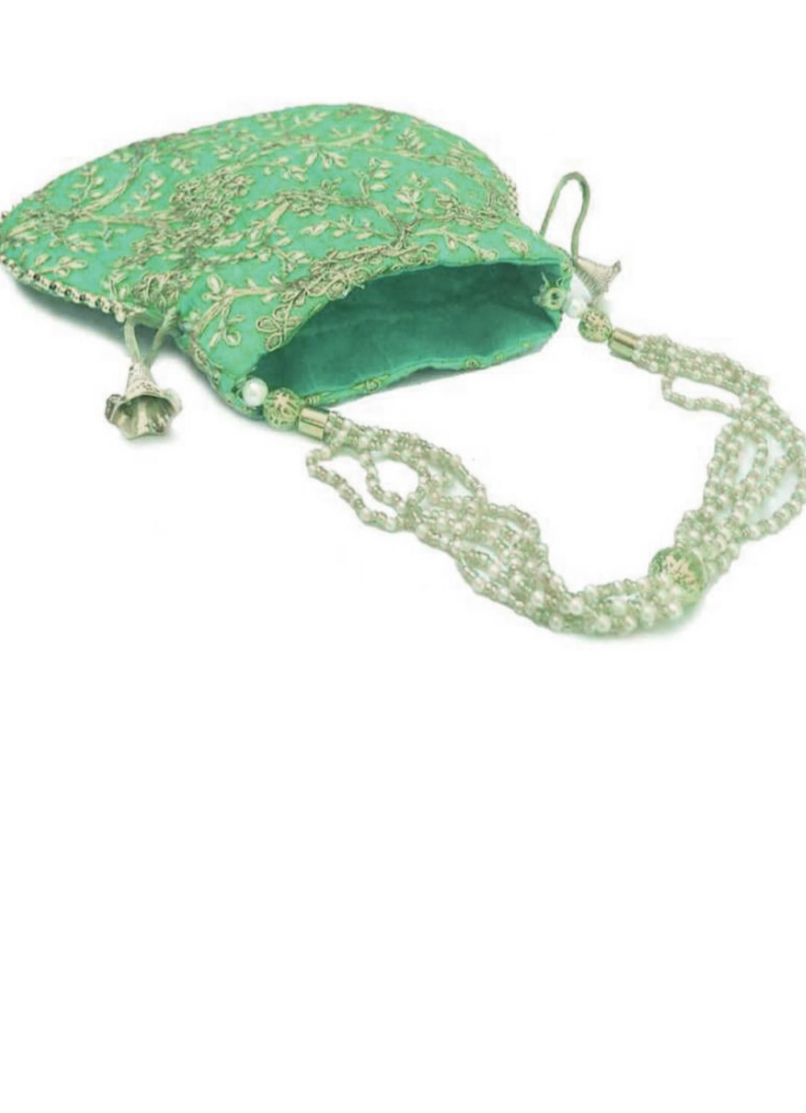 Hand work fabric festive bags